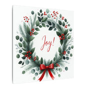 Joy Christmas Wreath Canvas