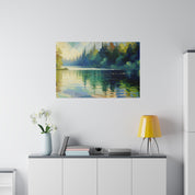 Secluded Serenity Lake Painting Canvas