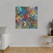 Split Splat Splatter Painting Colorful Abstract Art Canvas