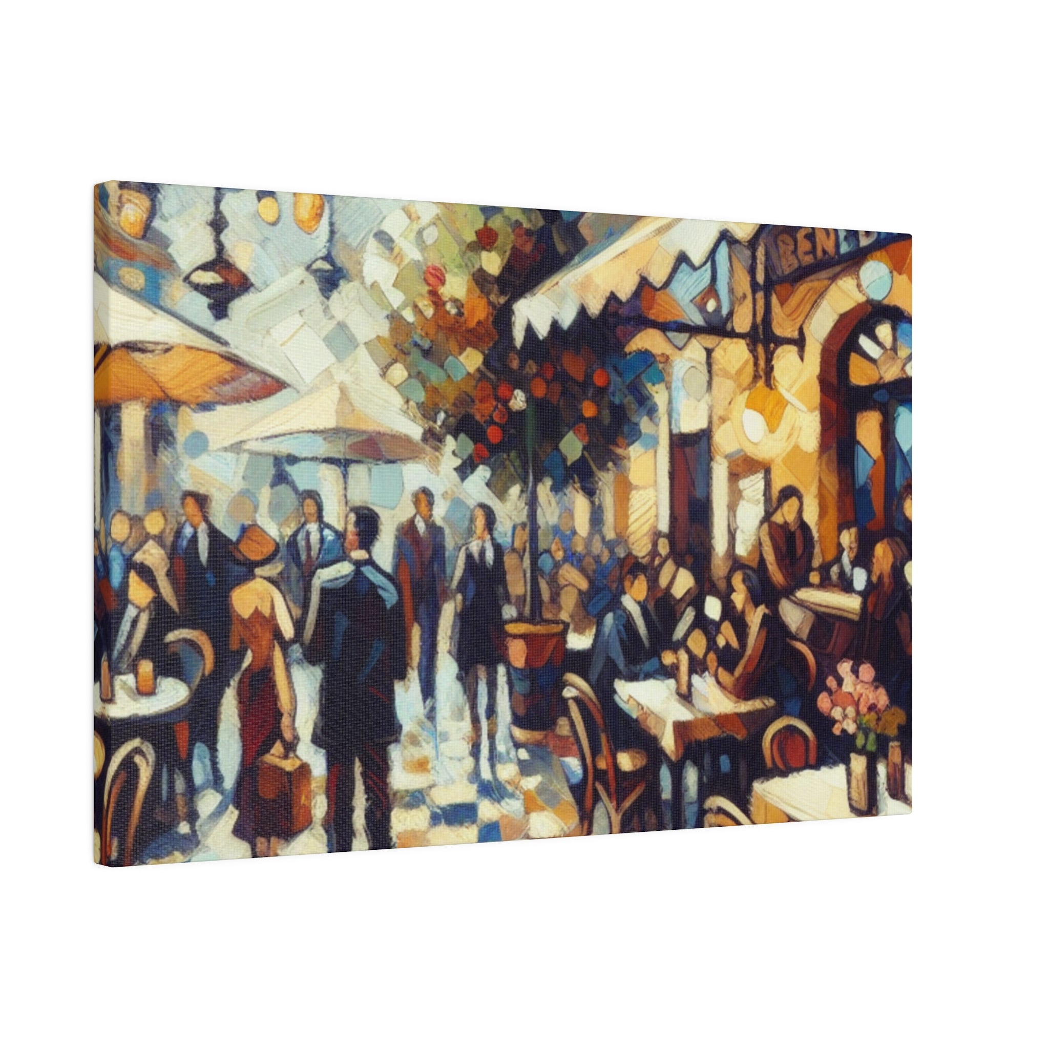 European Serenity Scenes Cafe Artwork Canvas