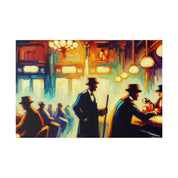 Jazz Revival 1920 Gentlemen's Club Retro Speakeasy Bar Art Canvas