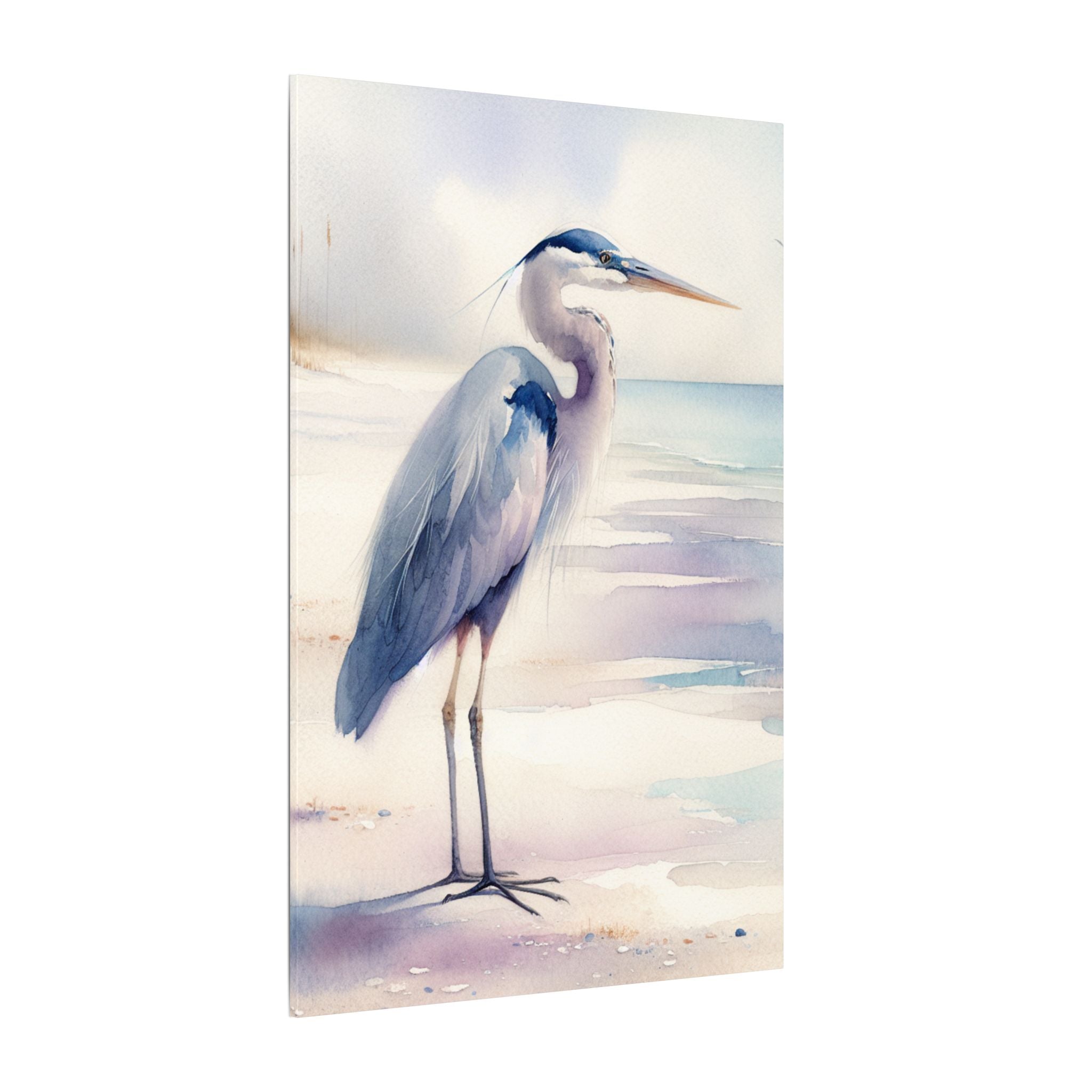 Blue Heron by the Shore Canvas
