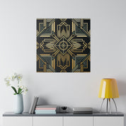 Art Deco Wall Art | Black Gold Luxury Decor | 1920s Decor Canvas