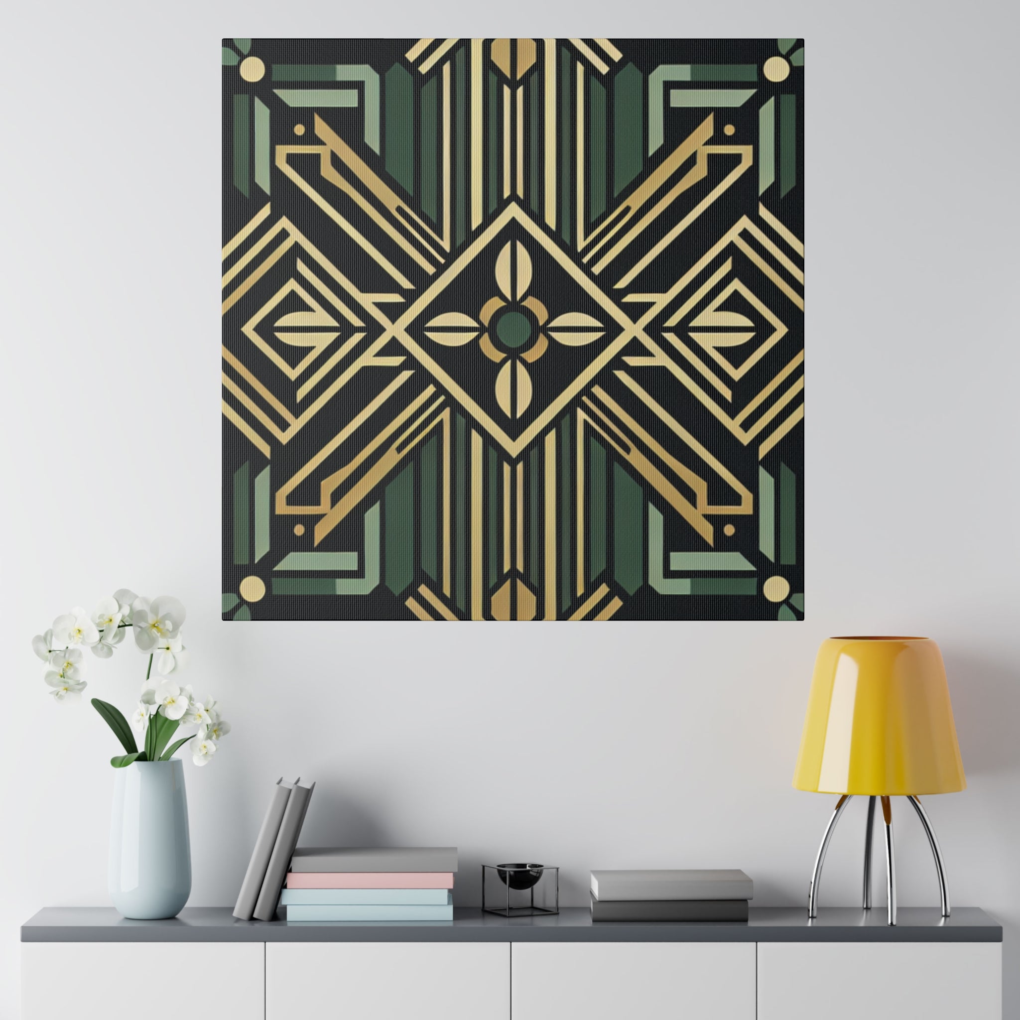 Deco Dazzle Elegance PatternArt Deco Wall Art Canvas