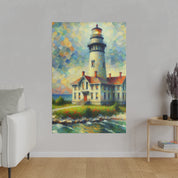 Beacon Of Light Coastal Wall Art Lighthouse Painting Canvas