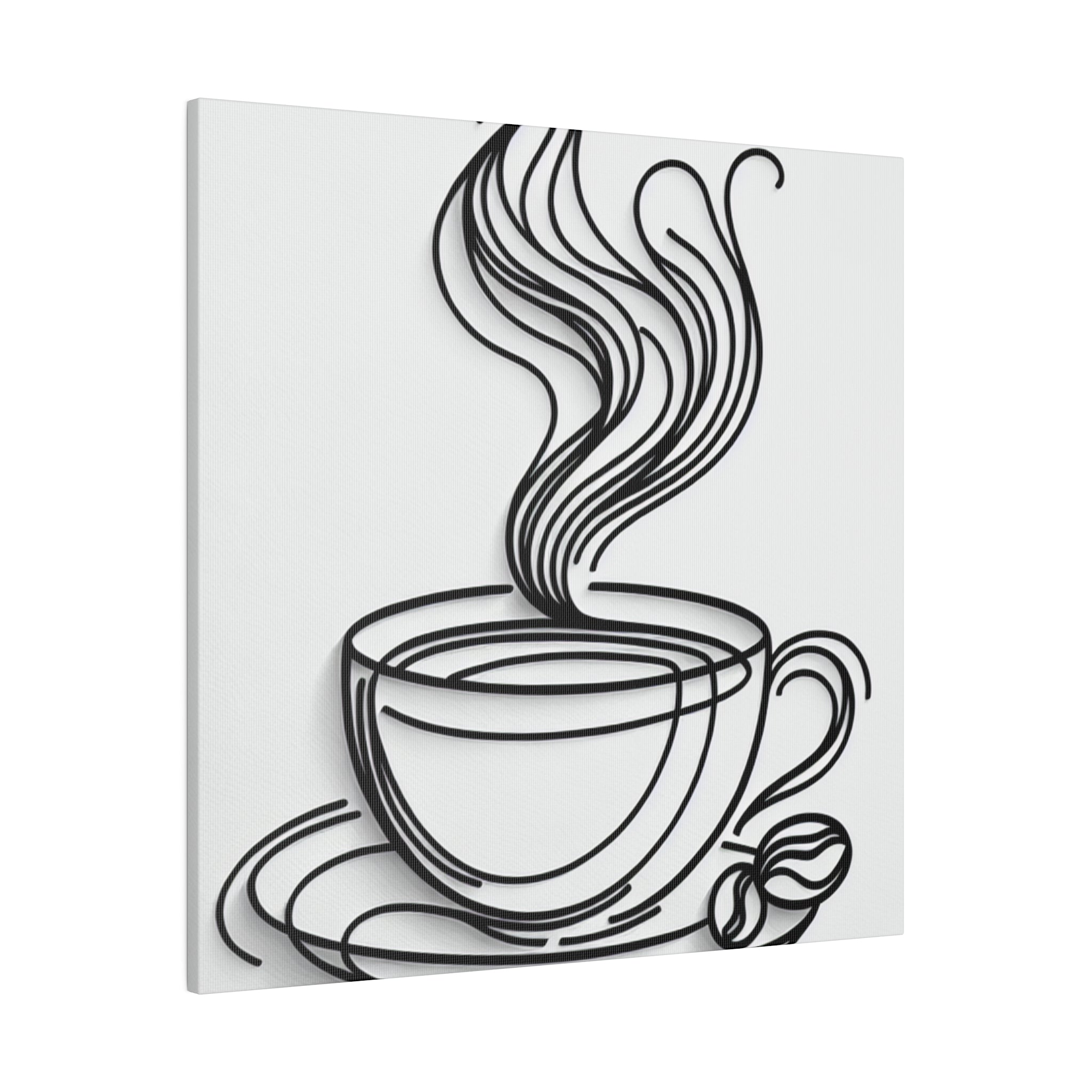 Simplicity Brewed Minimalist Coffee Art Canvas