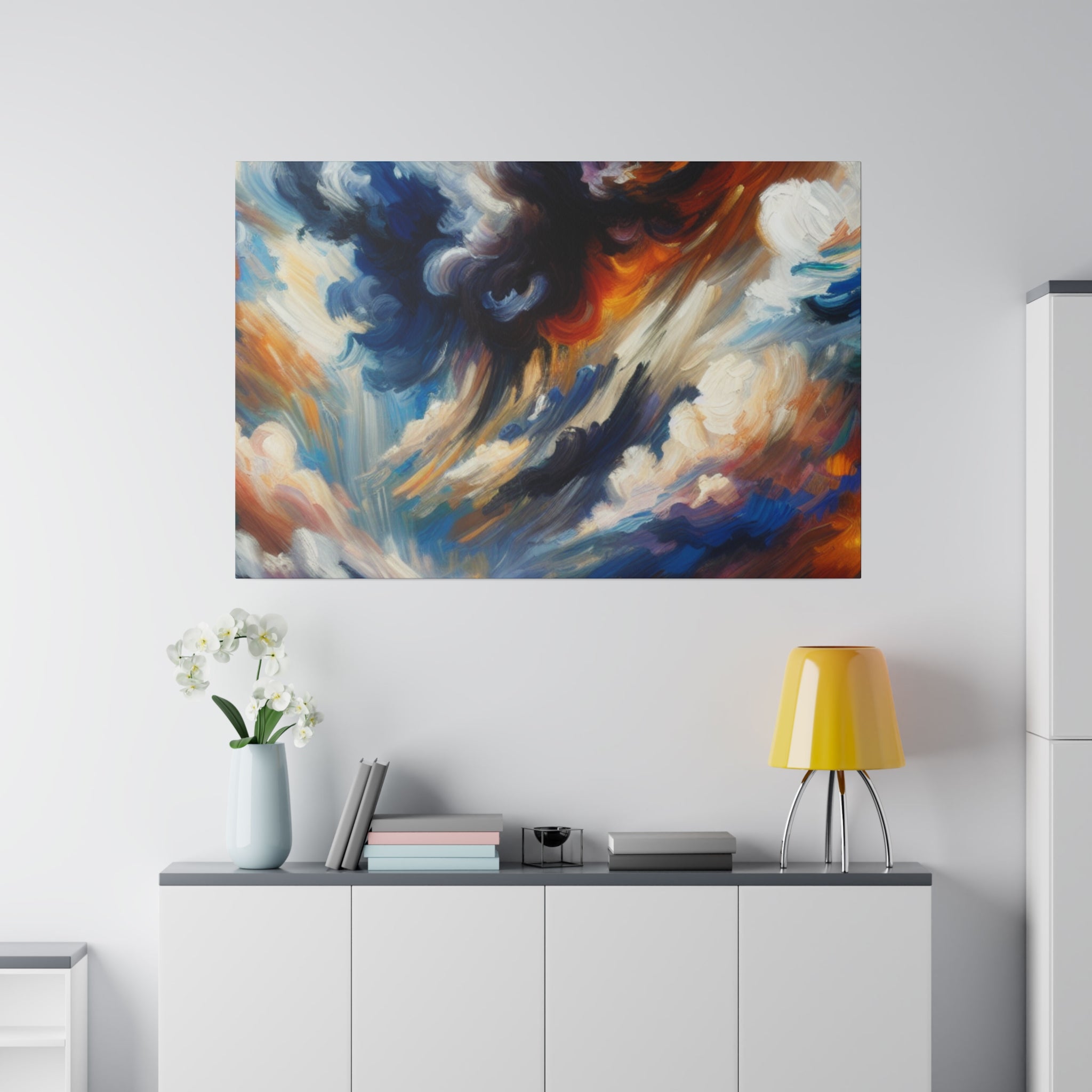 Storm's Majestic Poem Landscape Painting Canvas