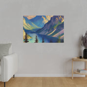 Symphony in Sienna Mountain Landscape Painting Canvas