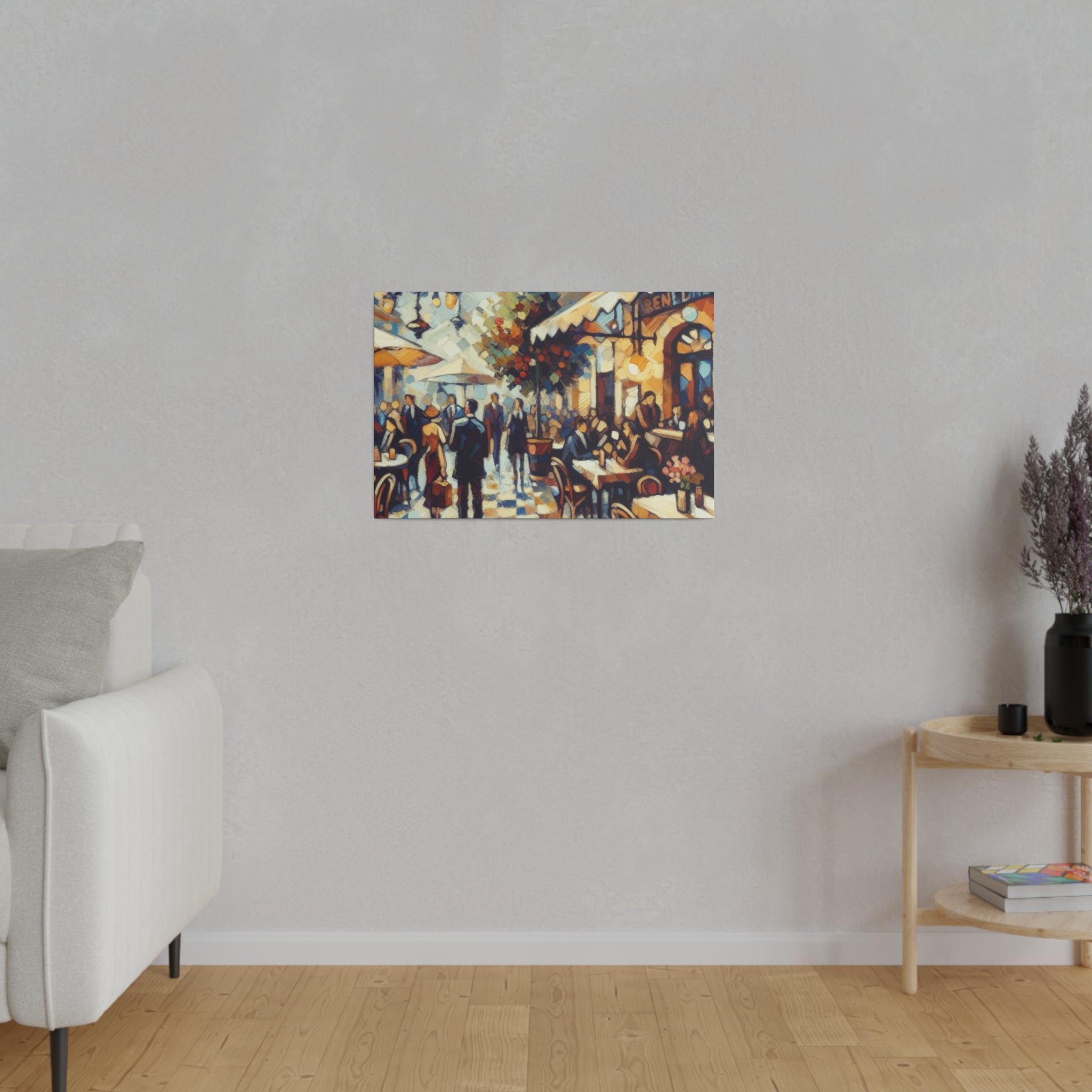 European Serenity Scenes Cafe Artwork Canvas