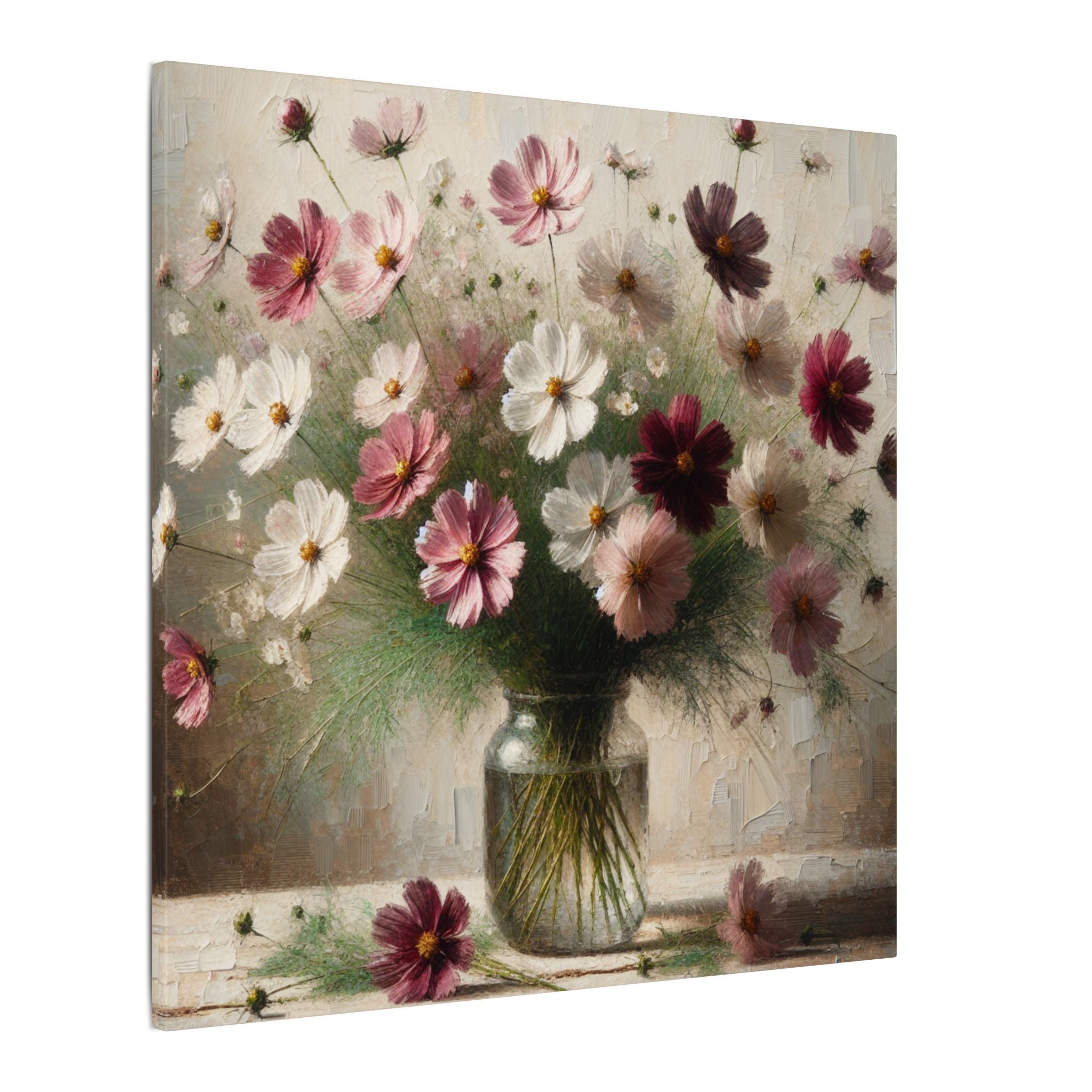 Cosmos Flower Bouquet Canvas