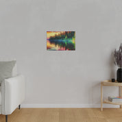 Reflective Solitude Lake Painting Canvas