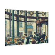 Old Time European Cafe Artwork Painting Canvas