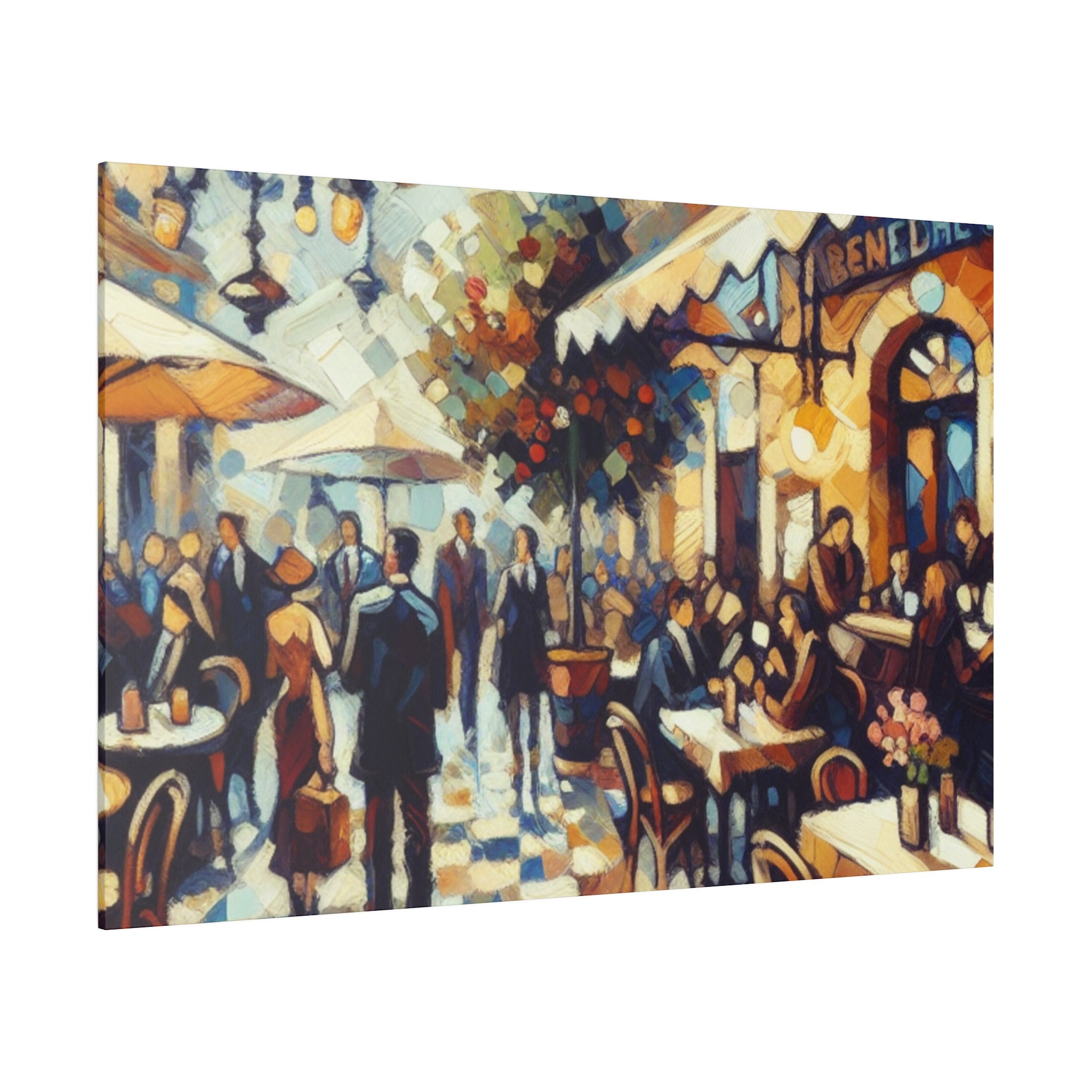 European Serenity Scenes Cafe Artwork Canvas