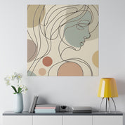 Boho Femininity Symphony Line Art Boho Style Wall Decor Canvas