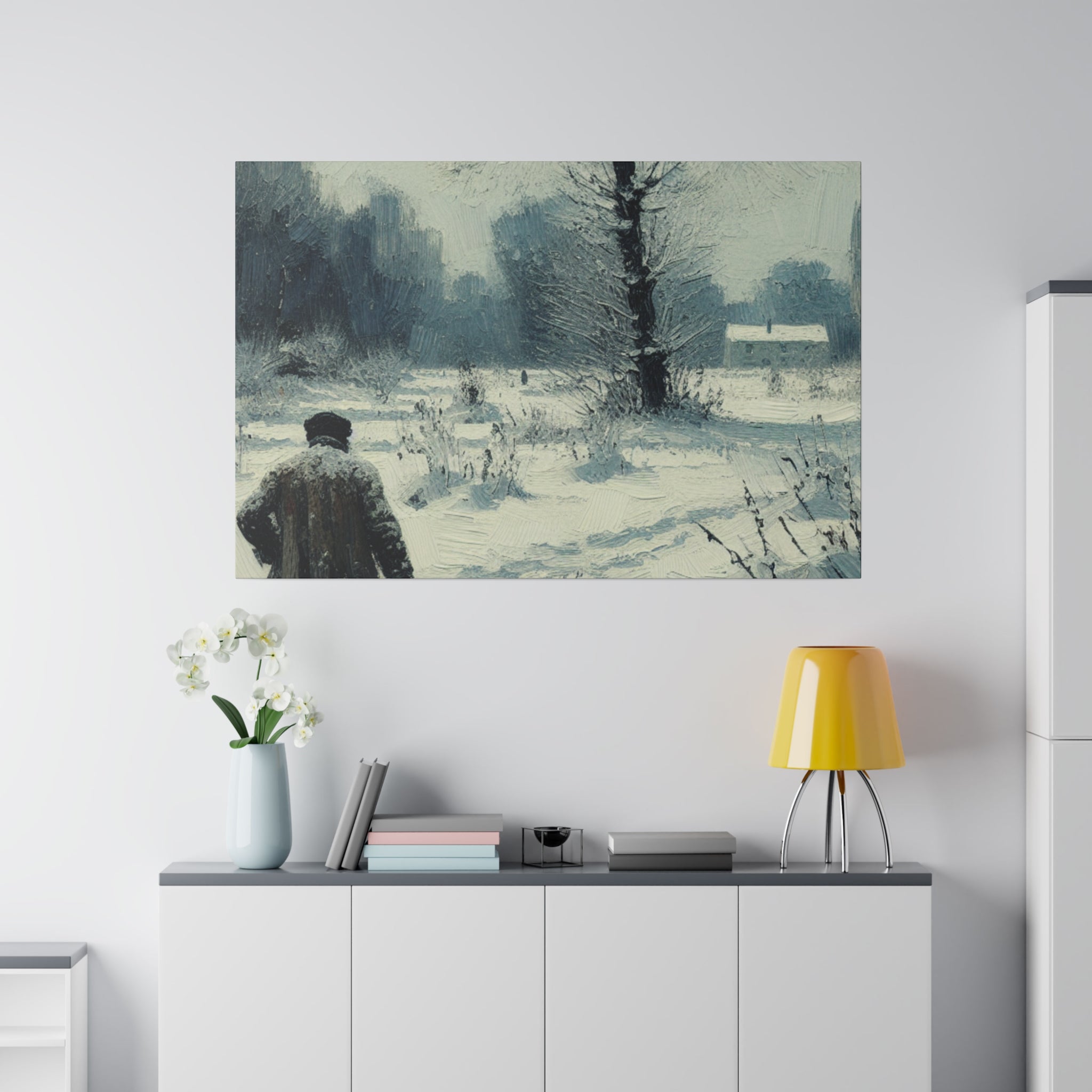 Whispers of Winter Past Snowscape Winter Painting Canvas