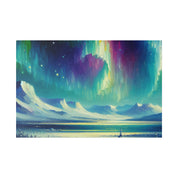 Aurora Winter Dream Northern Lights Painting Canvas