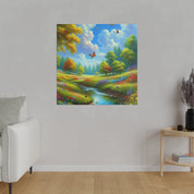 Sun-Kissed Summer Splendor Landscape Painting Canvas