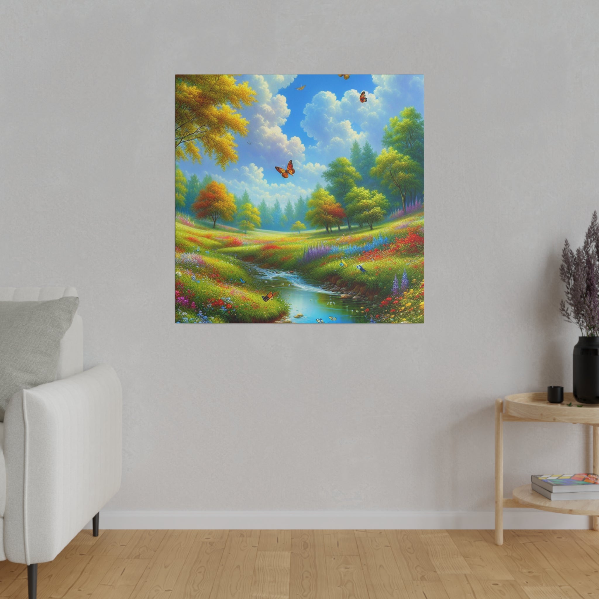 Sun-Kissed Summer Splendor Landscape Painting Canvas