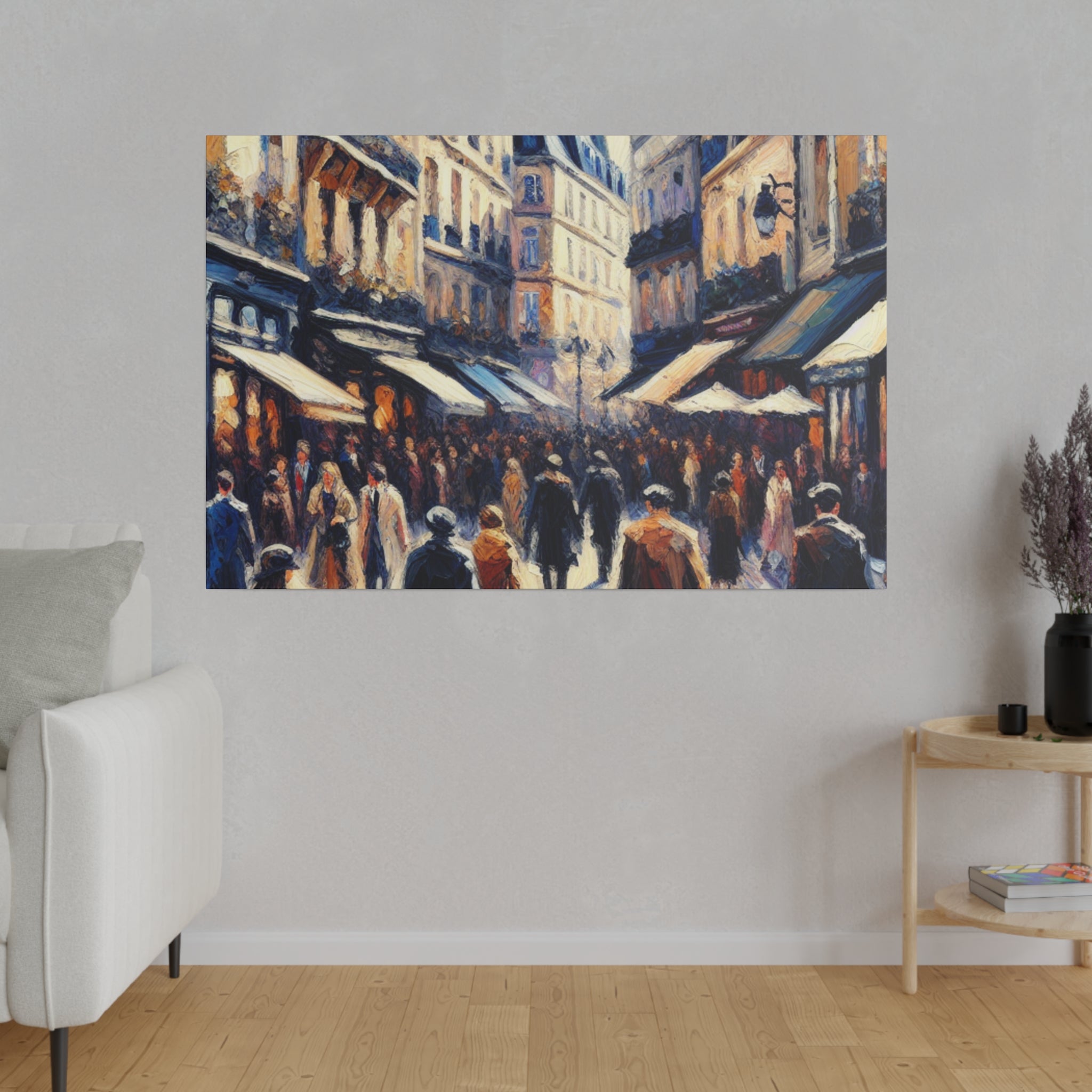 Parisian Melody French Street Painting Canvas