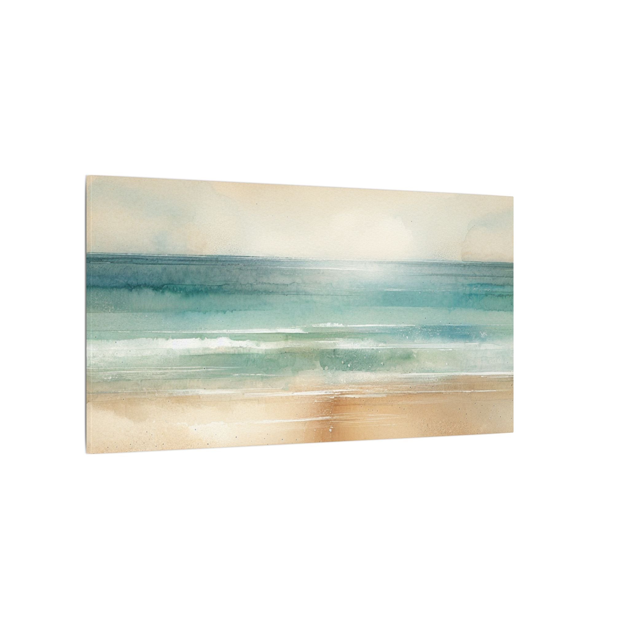Tranquil Beach Horizon Canvas