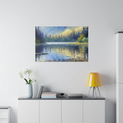 Aqua Serenity Canvas Lake Painting Canvas