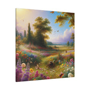 Flourishing Blooms Landscape Nature Painting Canvas