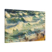 Sun-Soaked Sand Vintage Beach Painting Canvas