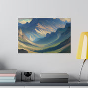 Whispering Valley Reverie Mountain Landscape Painting Canvas