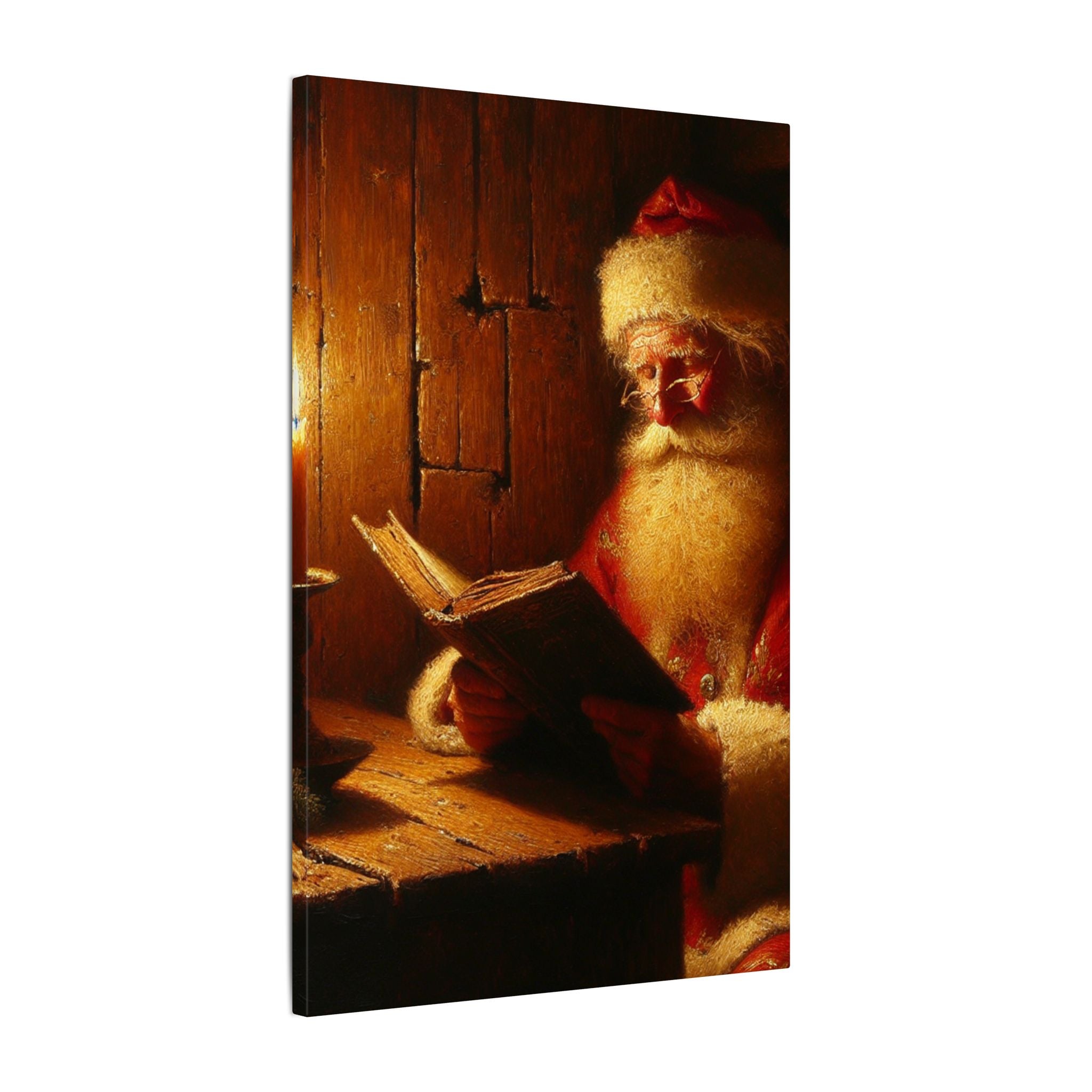 Santa by Candlelight Canvas