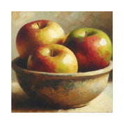 Apples in Rustic Bowl Canvas