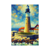 Harbor Beacon Dream Coastal Wall Art Lighthouse Painting Canvas