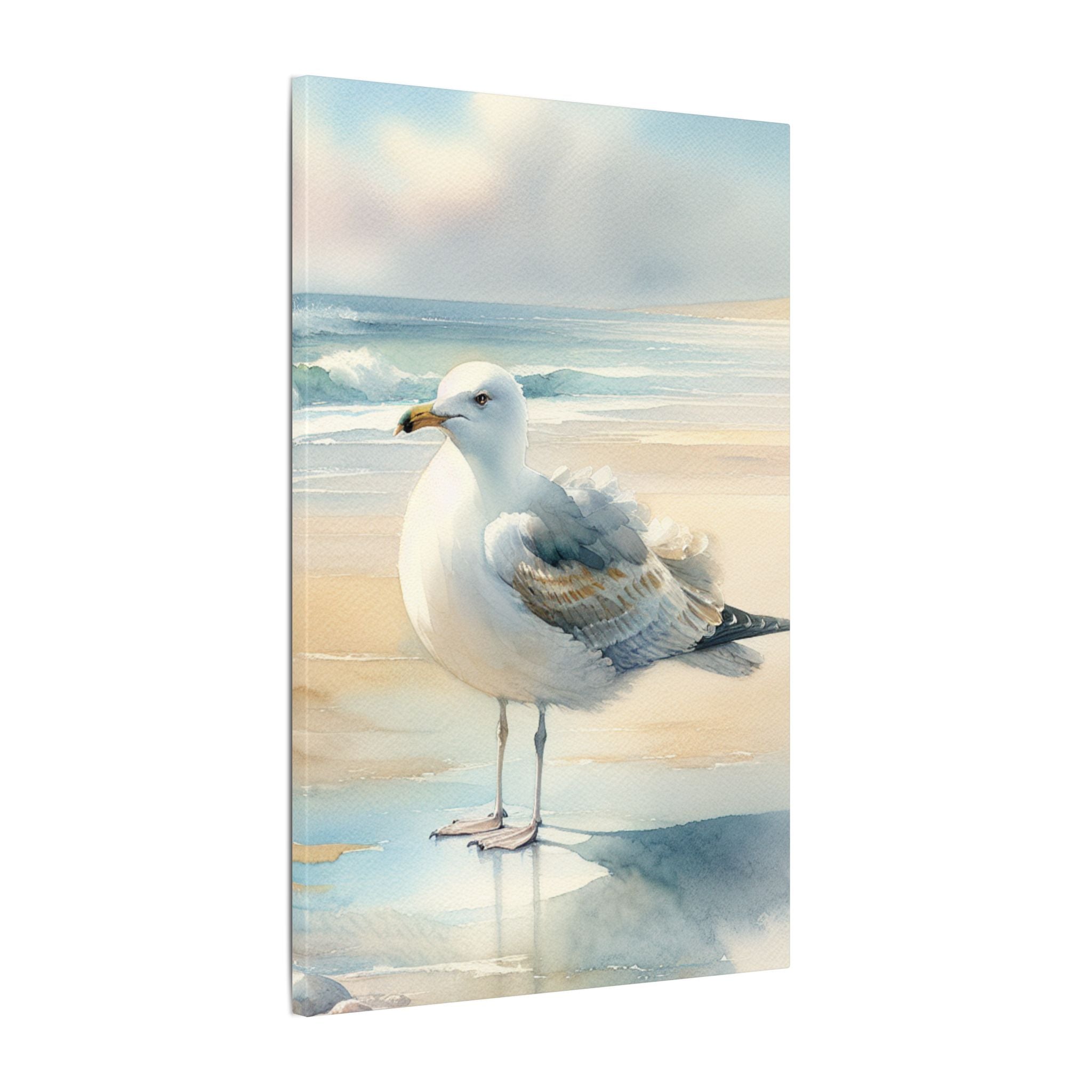 Seagull by the Shore Canvas