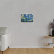 Vista Serenity Peak Mountain Landscape Painting Canvas