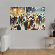 Bar Painting | 1920s Speakeasy Scene | Home Bar Decor Canvas