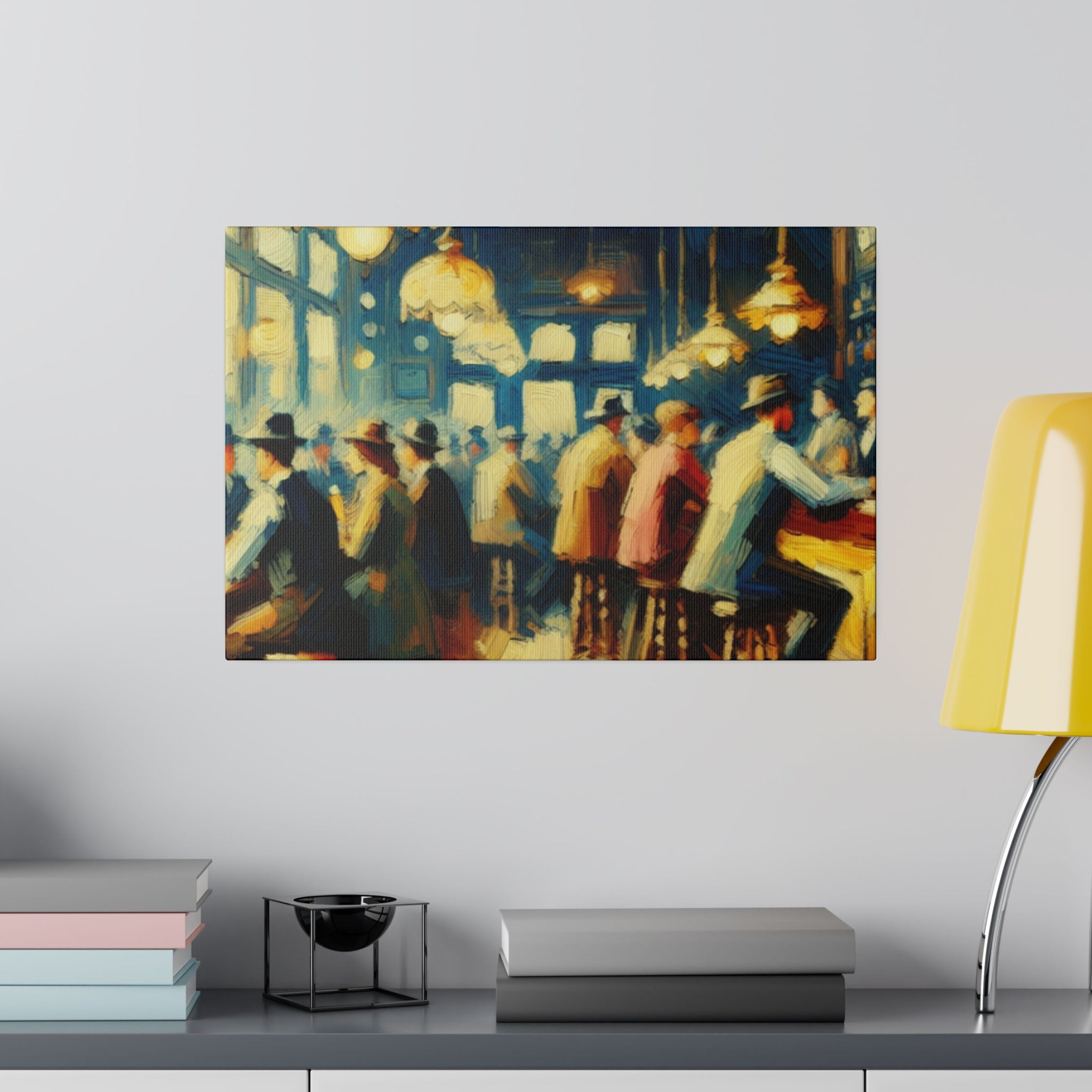 American Pub 1950s Retro Bar Art Canvas