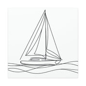 Minimalist Sailboat Canvas