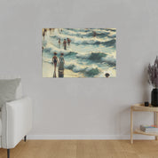 Seaside Reverie in Warm Pastels Vintage Beach Painting Canvas