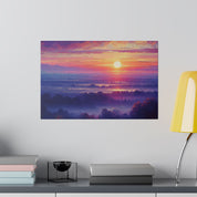 Dawn's Morning Dew Sunrise Painting Canvas