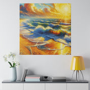 Vibrant Coastal Impressions Beach Painting Canvas