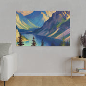 Symphony in Sienna Mountain Landscape Painting Canvas