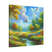 Sun-Kissed Summer Splendor Landscape Painting Canvas