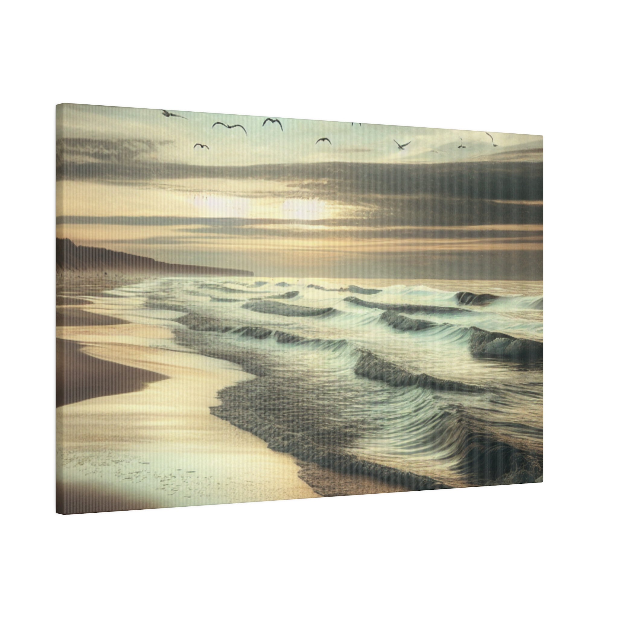 Seascape Dusk Tonalism Beach Painting Canvas