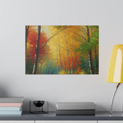 Autumnal Symphony Blaze Fall Painting Canvas