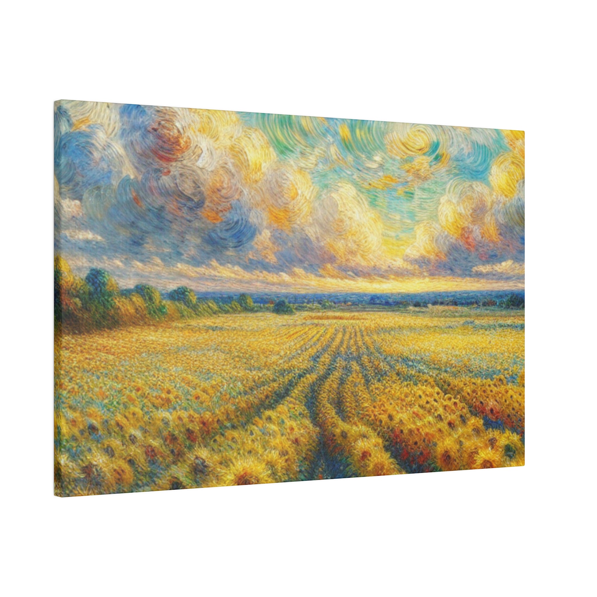 Sunflower Symphony Floral Wall Art Sunflower Painting Canvas