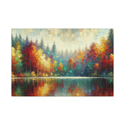 Reflections of Autumn Lake Canvas