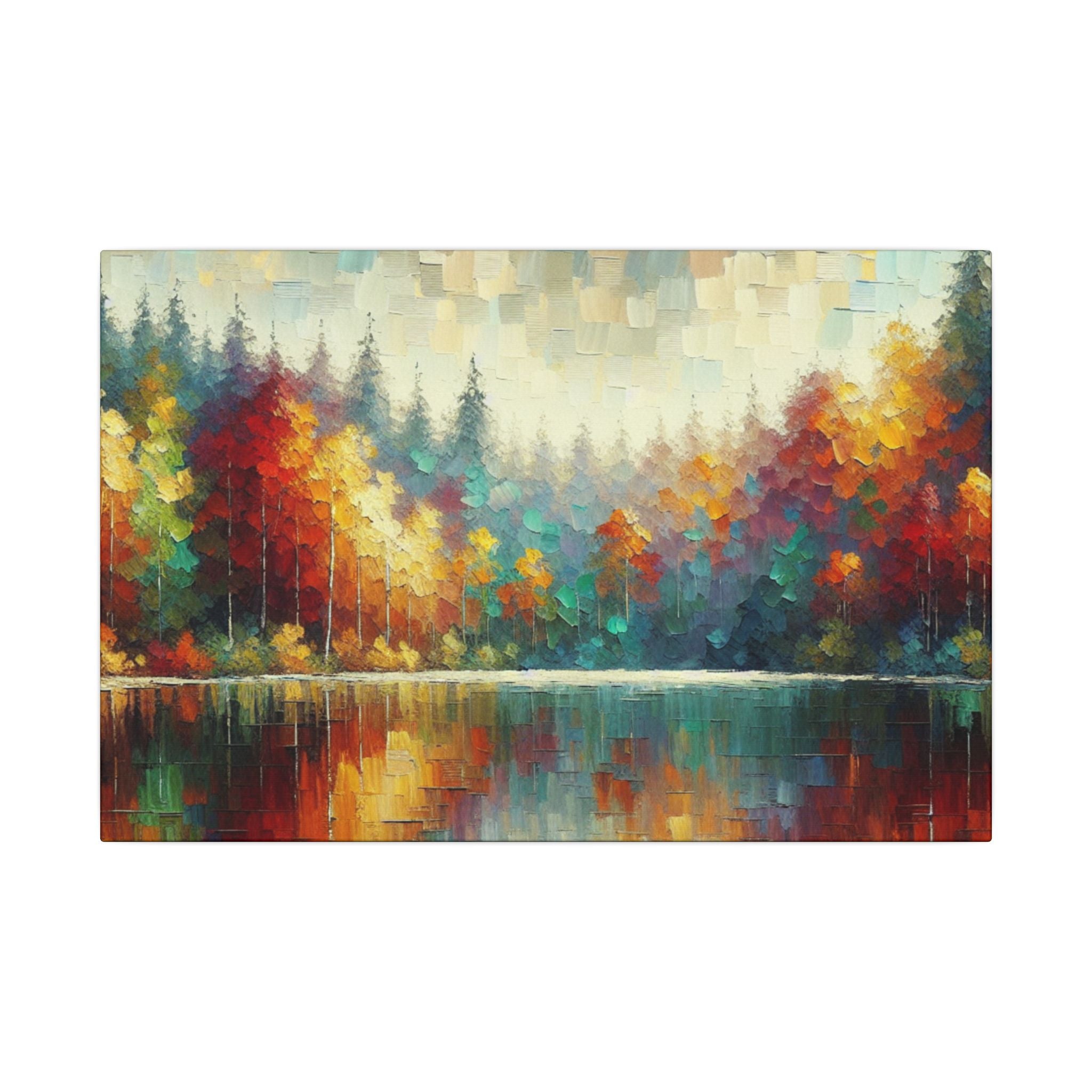 Reflections of Autumn Lake Canvas