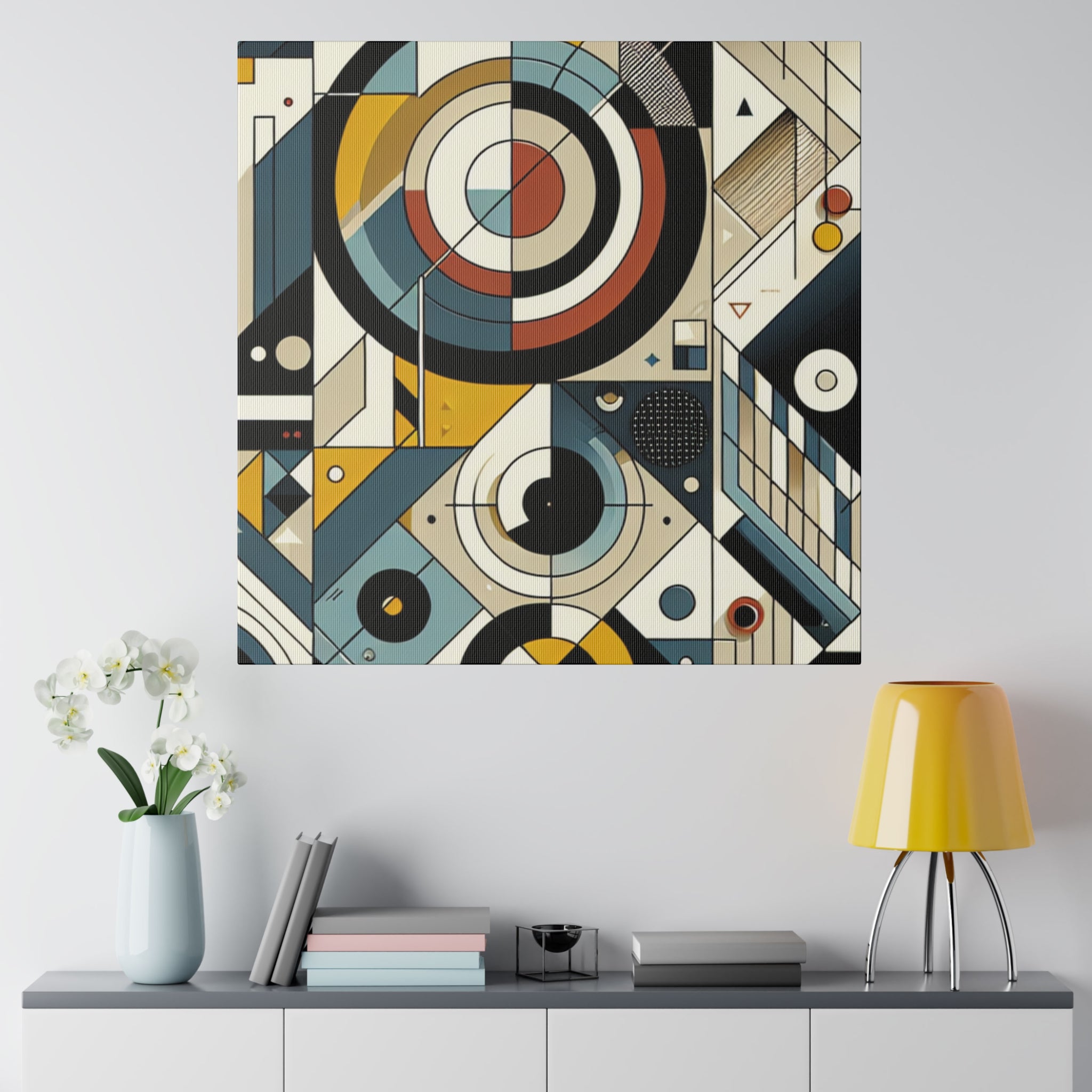 Vivid Geometric Symphony Geometric Painting Canvas