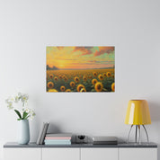 Sunflower Scenery Floral Wall Art Sunflower Painting Canvas