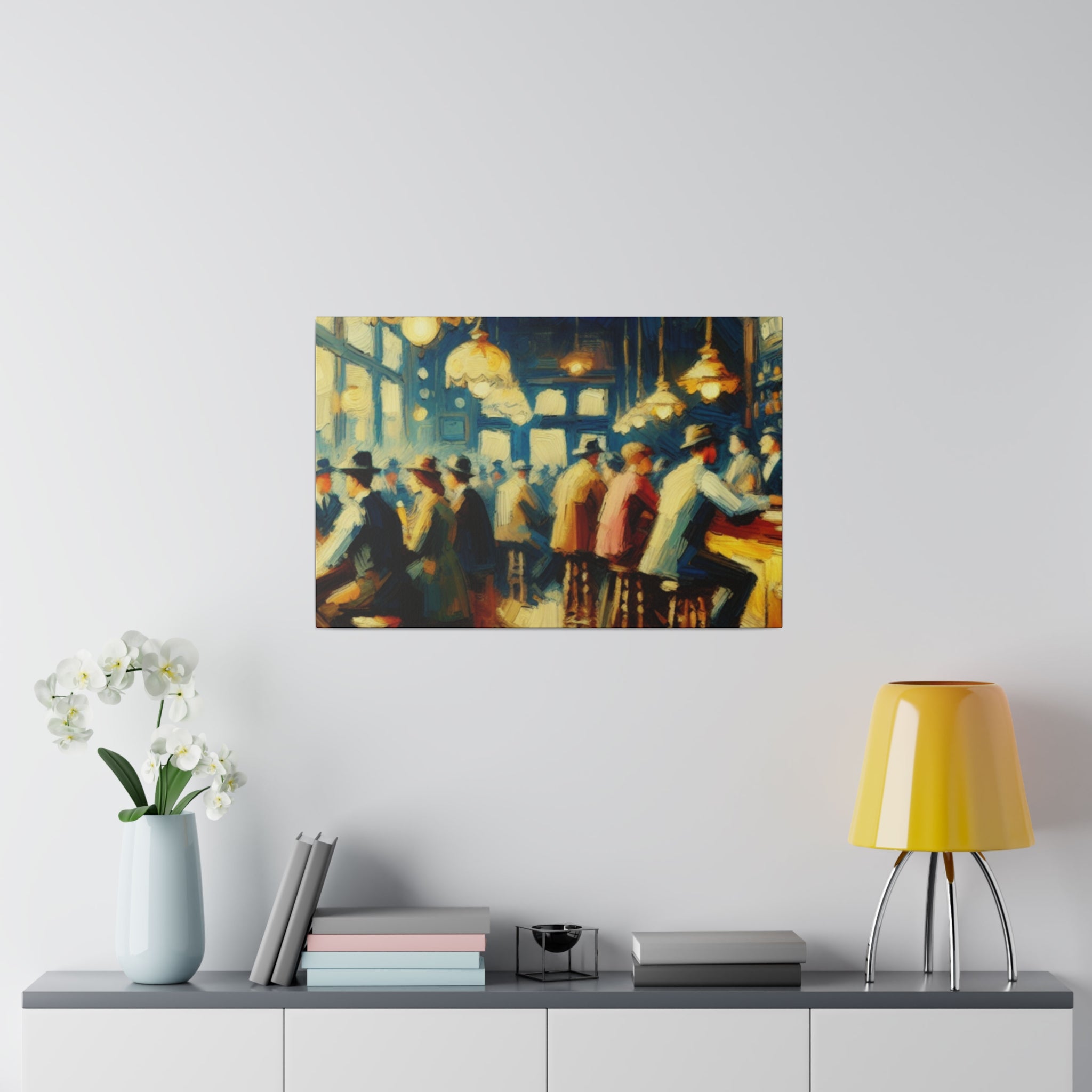 American Pub 1950s Retro Bar Art Canvas