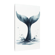 Whale Tail Silhouette Canvas